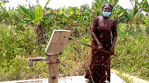 The entire community depends on just one functioning borehole for their water needs