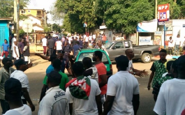 The scene at the Nima residence of Nana Akufo-Addo