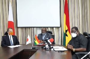 The Ghana-Japan agreement being signed