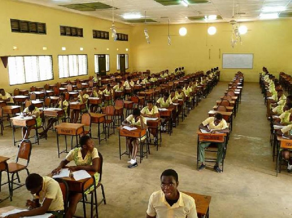 File photo of BECE students sitting an examination