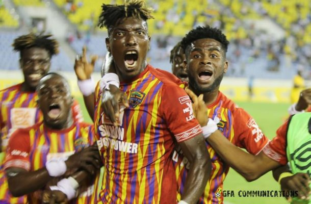 Hearts of Oak players celebrate