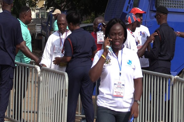 Some security personnel at the event grounds