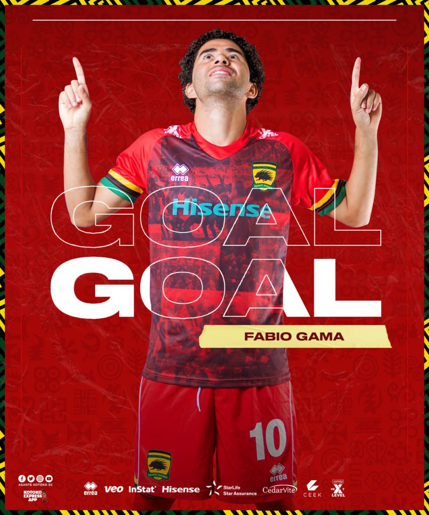 Asante Kotoko scored first through Brazilian Fabio Gama