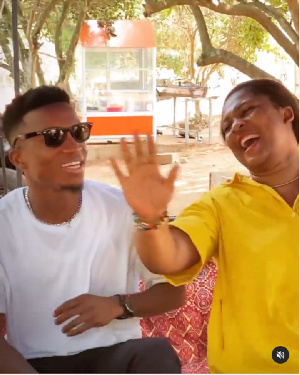 Kofi Kinaata and his number one fan 'Kotoko'