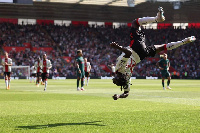 Kamaldeen celebrating his goal