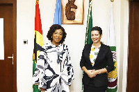 Minister for Foreign Affairs, Shirley Ayorkor Botchwey and Anette Chao García