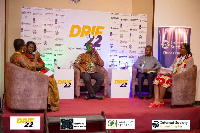 Panelists discussing policy enforcement for digital Rights in Ghana