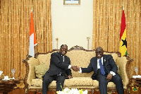 President Ouattara is in Ghana on a 2-day official visit