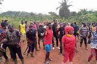 Some members of the Small Scale Miners Association in the Bibiani-Anhwiaso-Bekwai Municipality