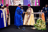 Charles Agyinasare being inducted as an Archbishop