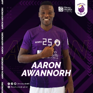 Ghanaian Forward Aaron Awannorh From Tema Youth