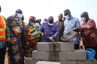 President Akufo-Addo during the sod cutting ceremony