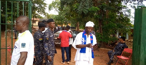 Delegates at the voting cente