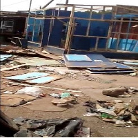 Some demolished structures in Tema East