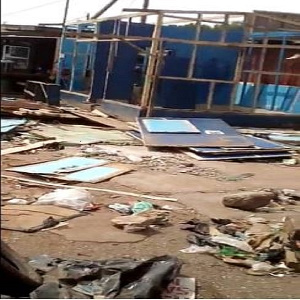 Some demolished structures in Tema East