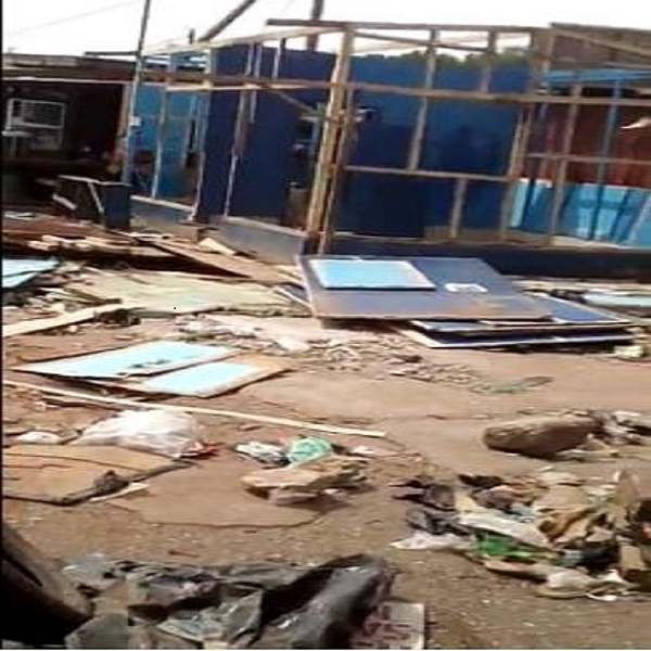 Some demolished structures in Tema East