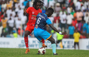 Richmond Lamptey in action against Nations FC