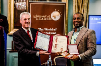 Raymond Snowden, CEO of Redsea Maritime receiving his award