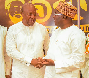 John Dramani Mahama, flagbearer of NDC and Dr Bawumia, Vice President