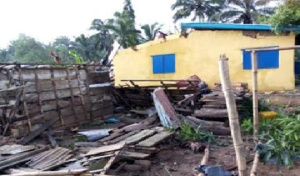 Residents have started rebuilding from their leftovers