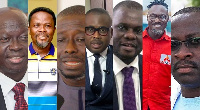 L-R Kwabena Yeboah, Dan Kwaku Yeboah, Karl Tufuoh, Paul Adom, PJ Mosey, Songo, Jerome Otchere