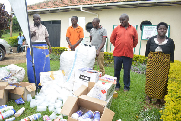 Impounded drugs paraded at NDA office in Mbarara