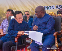 Dr Mahamudu Bawumia with Shi Ting Wang