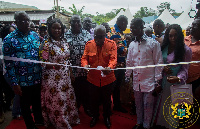 President Nana Addo Dankwa Akufo-Addo cutting the tape