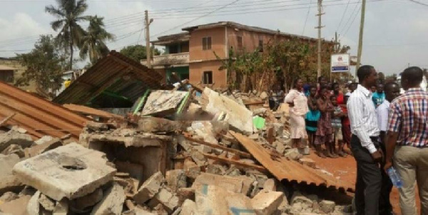 The demolitions in question, it noted, started somewhere in April this year at Ayigbe Town