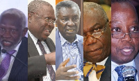 Prof Adei, Martin Amidu, Prof Frimpong-Boateng, Boakye Agyarko and Daniel Domelevo (from L to R)