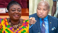 Samuel Okudzeto Ablakwa (right) and Freda Prempeh