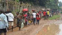 Women and children on Monday morning, were spotted leaving the community