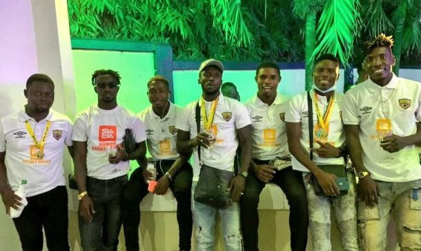 Some Hearts of Oak players at the event