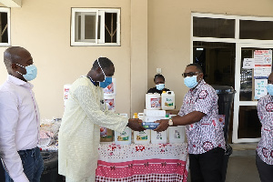 Officials taking receipt of the items