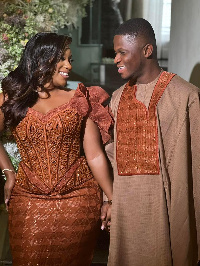 Sammy Gyamfi with his wife