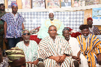 Yaa Naa Abubakar Mahama II in a group photo with Mireku Duker and his delegation