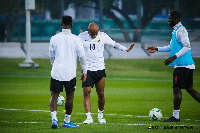 Black Stars players, Dede Ayew, Andy Yiadom and Jonathan Mensah