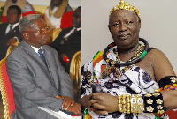 Justice Yaw Apau  and Paramount Chief of Mo, Nana Kwaku Dankwa III