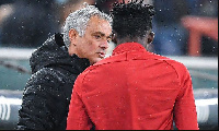 AS Roma coach, Jose Mourinho and striker, Felix Afena-Gyan