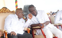 Secretary-General of the TUC, Dr Yaw Baah (Right) and President Akufo-Addo