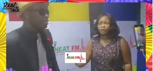 Counselor Lutterodt and Freelove at Neat FM studios