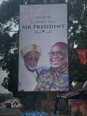 A picture of President Nana Addo Dankwah Akufo-Addo and Ndan Yaan Naa