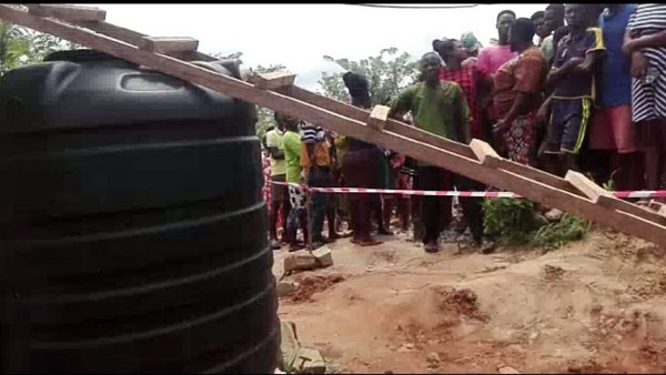 The baby drowned in a Polytank at a construction site near the house