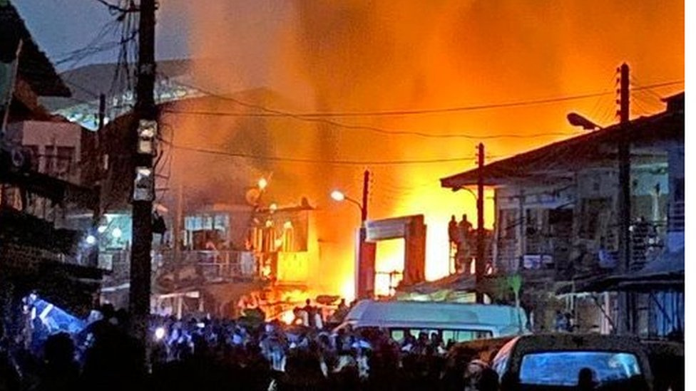 Di fire start for Kairo market for Oshodi in Lagos state on Thursday night