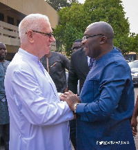 Reverend Father Andrew Campbell and Vice President Dr Mahamudu Bawumia