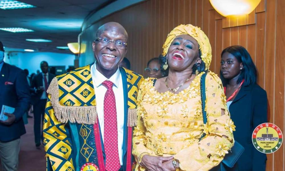 Alban Bagbin with Nana Konadu Agyeman-Rawlings