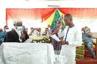 Zubeiru Abdulai being sworn in