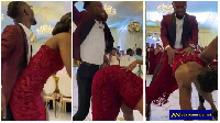 Comedian Teacher Kwadwo takes on a Bridesmaid on the dance floor