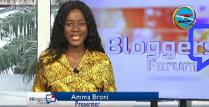 GhanaWeb’s Amma Broni presenting the E-Weekly Wrap