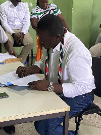 Dr Paul Kwame Butakor, filing his nomination